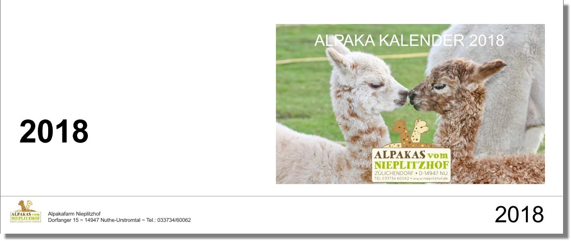 Alpaka Tischkalender 2018 online kaufen